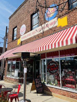 Outside of the attached Rocky's General Store in Brevard.