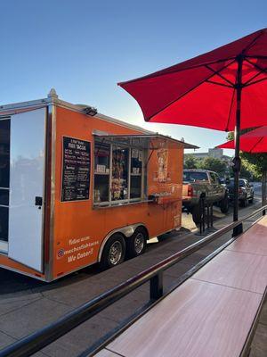 View of food truck from the Lost Abbey Sanctuary