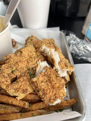 2 piece/ fries Catfish