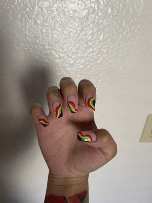 Rainbow nails