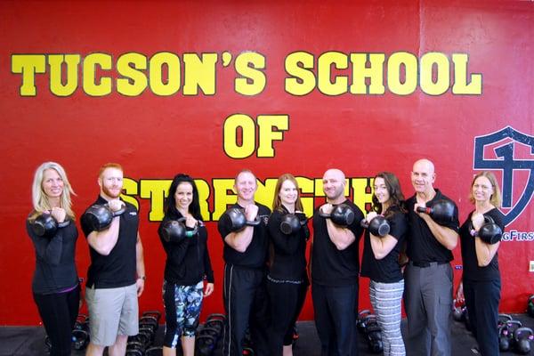 Training Staff at Evolution Fitness. The most Kettlebell Certified Kettlebell Instructors underneath one roof in Tucson!