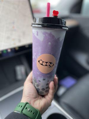 Ube Taro Milk Tea! It's good, but I should have made it sweeter.