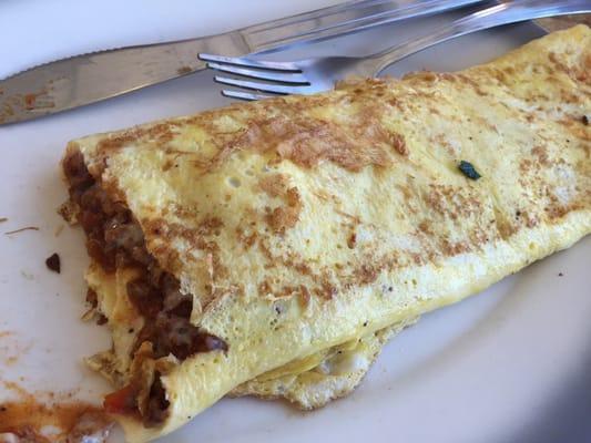 Chili omelette- I highly recommend