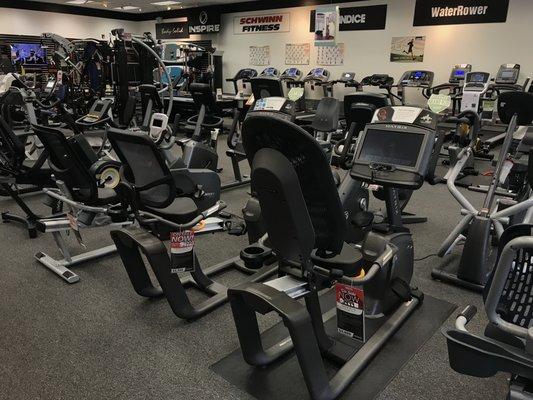 The best selection of home exercise bikes by Matrix, Life Fitness, Cascade, and more.