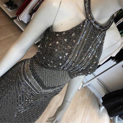 Evening dress with stones all over