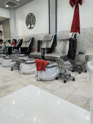 Pedicure spa area