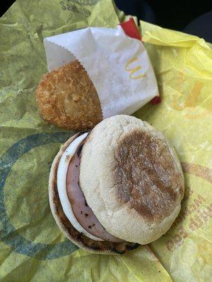 Egg McMuffin and Hash Browns