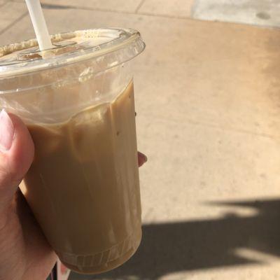 iced latte with caramel