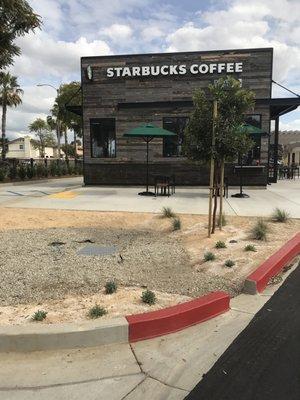 Grand opening for completed Starbucks project.