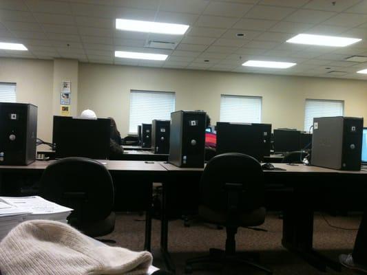 View of the computer lab.