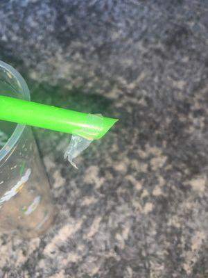 Plastic I found at the bottom of my drink