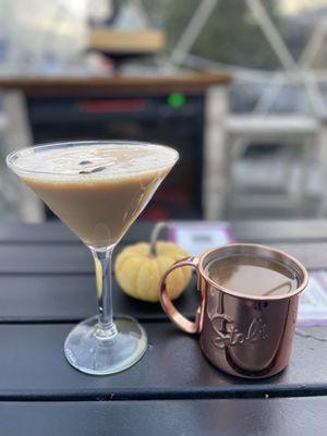 Hot spiked apple cider with cinnamon whiskey  to warm you up on a cold night