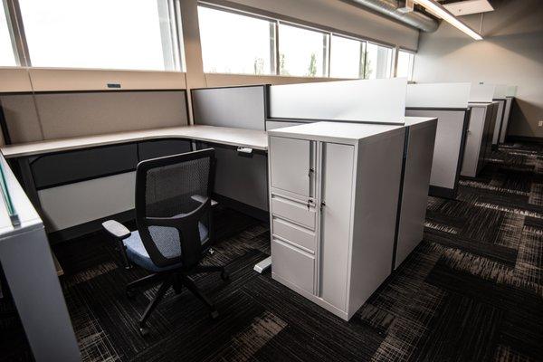 Space Planning and furnishing office Furniture, Desks, Sit-to-stand desks, Office Chairs, cubicles, and storage units at OEG.