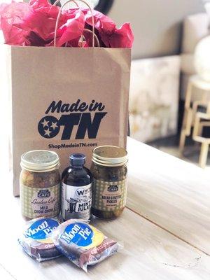 Was able to gather several great Made in TN items for my Husband birthday gift bag!