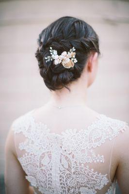 Wedding updo by Salon Tusey, 2016.