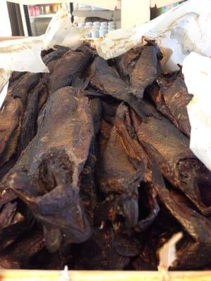 Smoked dried herring.