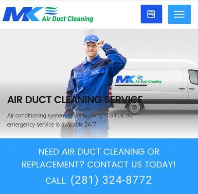 Mk air duct cleaning satisfaction guaranteed 100%