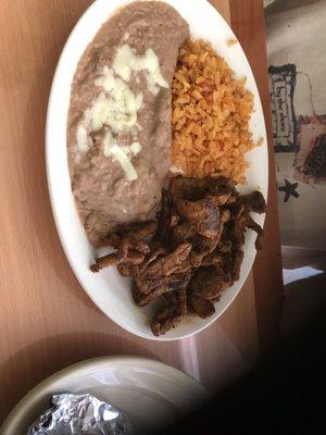 Child's fajita dinner