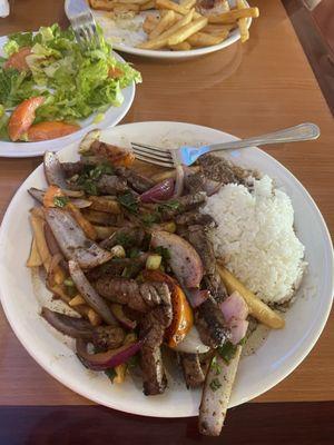 Lomo saltado, very juicy and packed with flavor.