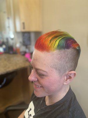 Rainbow hair