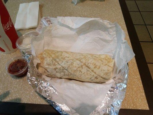 Steak Burrito. Tastes awesome. Great prices for the amount.