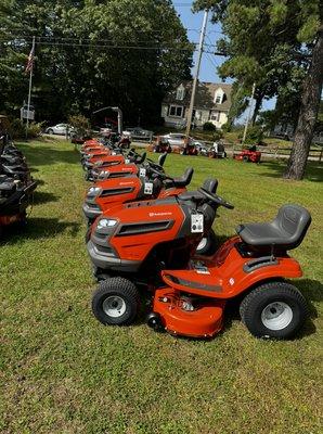 Lawn tractors for your leaf pickup.