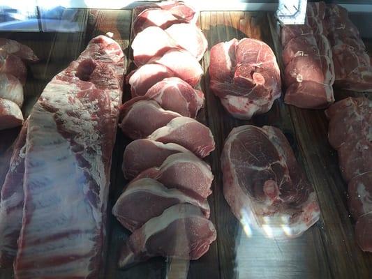 Beautiful selections of pork! Mmm