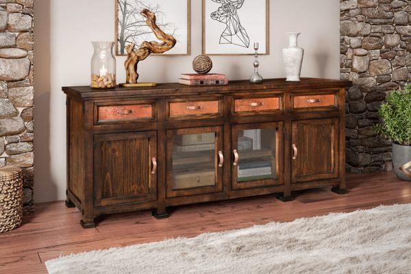 Copper inlay Console