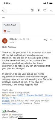 Email exchange w/ BillCutterz