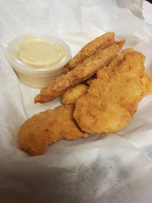 Chicken fingers and Honey mustard