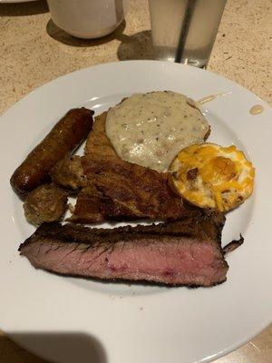 Brunch buffet! Their country fried steak is the best!