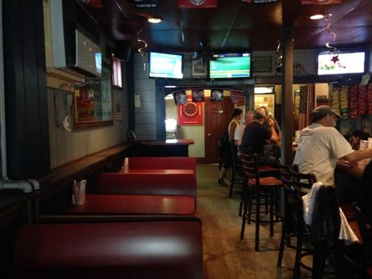 The rest of the bar and the booths.