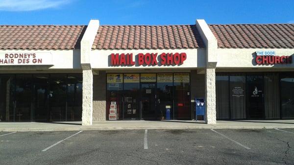 Image of the front of the Mail Box Shop