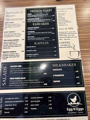 Food and menu and sign