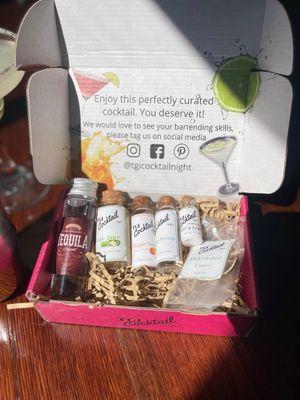 I got the margarita kit, it comes with Everything you need in one box to mix up the perfect cocktail