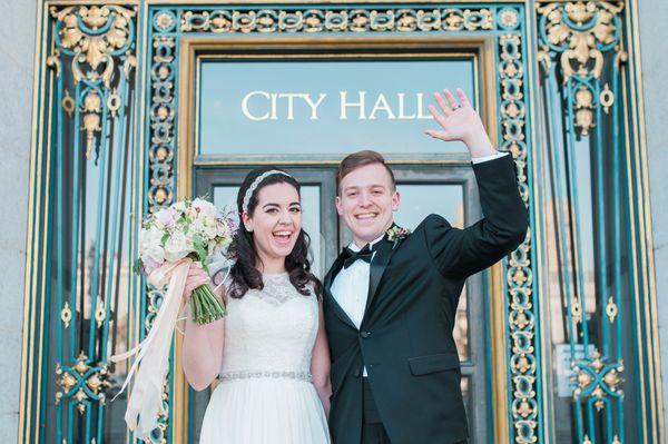 Australia & Indiana met and fall in love in Florida, then eloped to San Francisco's City Hall! It was an honor to photograph their wedding!