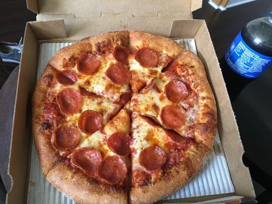 Pepperoni Pizza. $6. Includes a small drink.