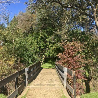 Bridge. Crosses on of the creeks entering the park area.