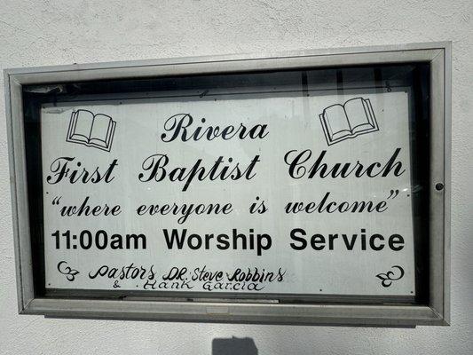 Posted Service takes place every Sundays at 11am. All are welcome.