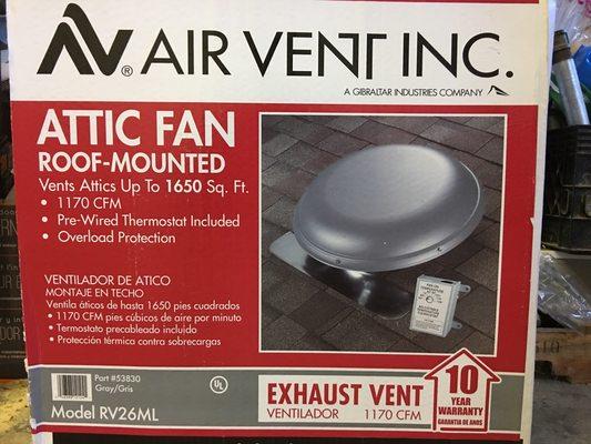 Attic fan