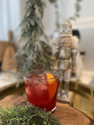 Our holiday cocktail from our seasonal menu