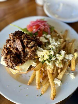 Lamb Burger topped with braised lamb, unreal!