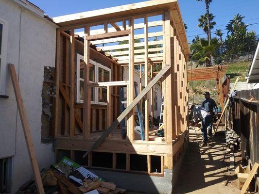 Building Dreams from the Ground Up  Framing in progress for a beautiful home addition!