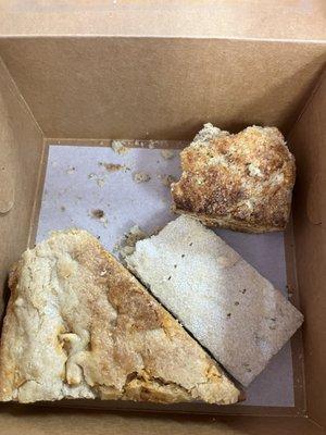 Butterscotch blondie  Shortbread cookie Earl Grey Tea scone