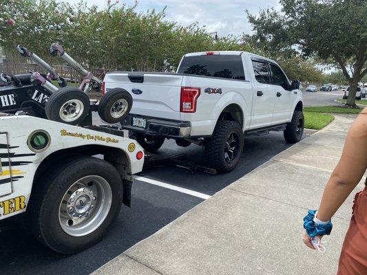 Towing back to the shop