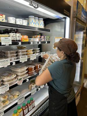 We keep our Deli Cooler stocked and ready for you to grab 'n' go with your favorite items