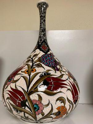 hand painted ceramic vase