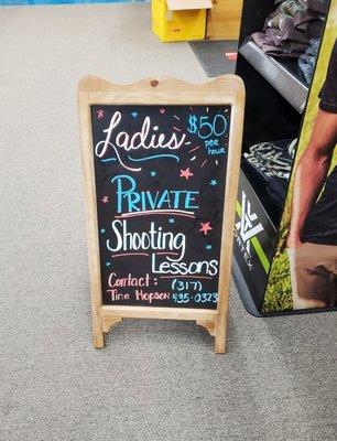 Ladies - shooting lessons.