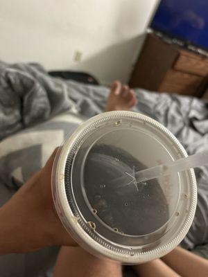 Plastic lids in my drink