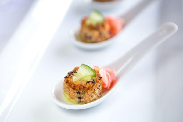 Sesame crusted crab  Asian Spoon - wedding - engagement - proposal - high end